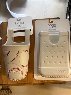 BOGG BAG White Baseball Phone & Accessory Holder Duo